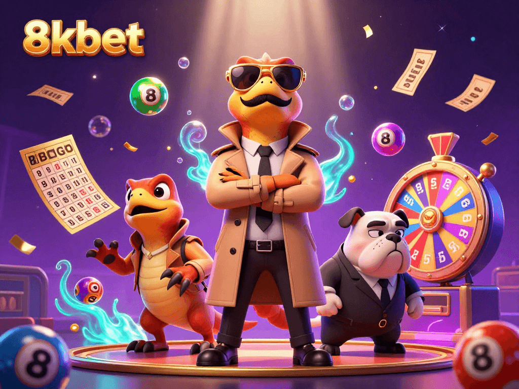 Experience thrilling casino adventures with 8xbet and animated lottery elements coming to life.