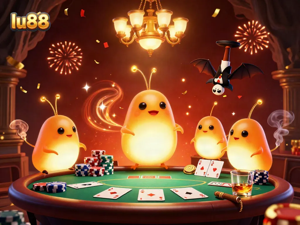 Experience exciting gameplay at lu88 as glowworms light up a vibrant casino scene!