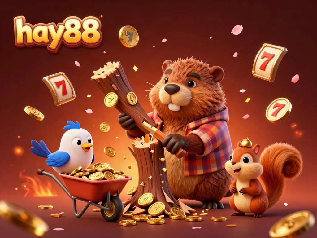 Experience victorious wins with hay88 as golden coins rain down in this exciting casino scene.