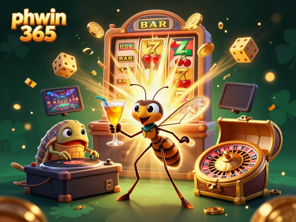 Experience thrilling games and bonuses at phwin 365 with a vibrant casino scene showcasing engaging characters.
