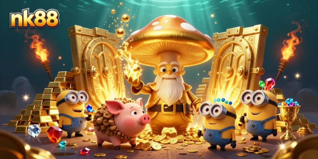 Experience thrilling spins and treasures with nk88 at an exciting casino scene.