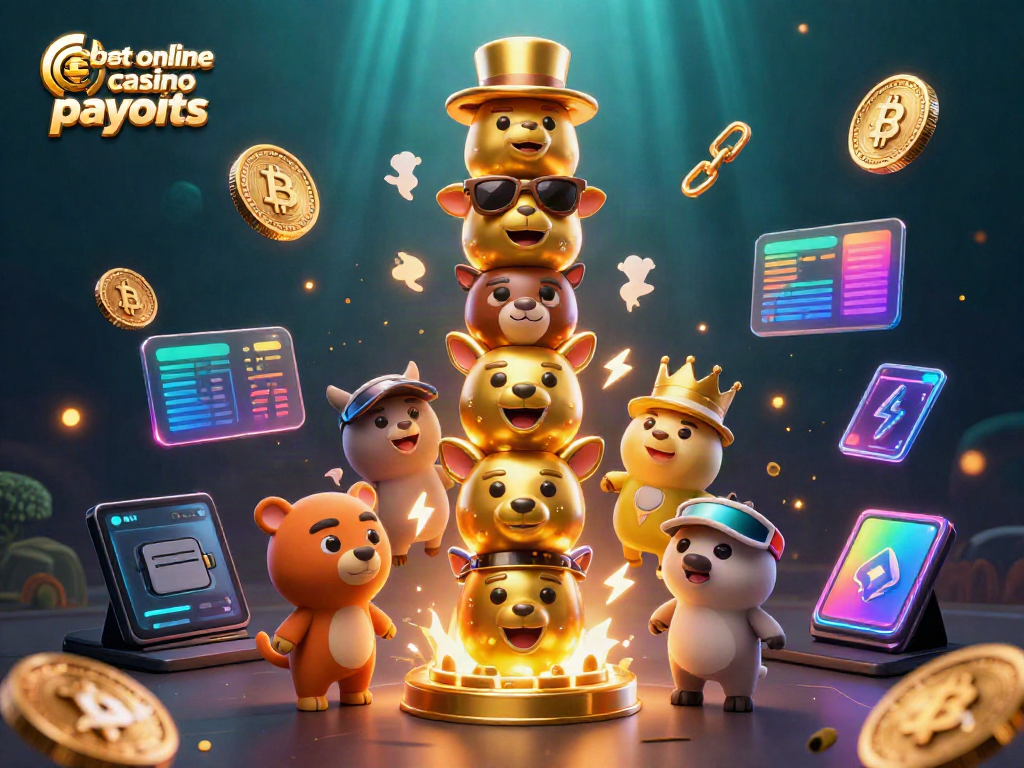 Experience the best online casino payouts with vibrant casino-themed 3D illustrations showcasing dynamic elements.