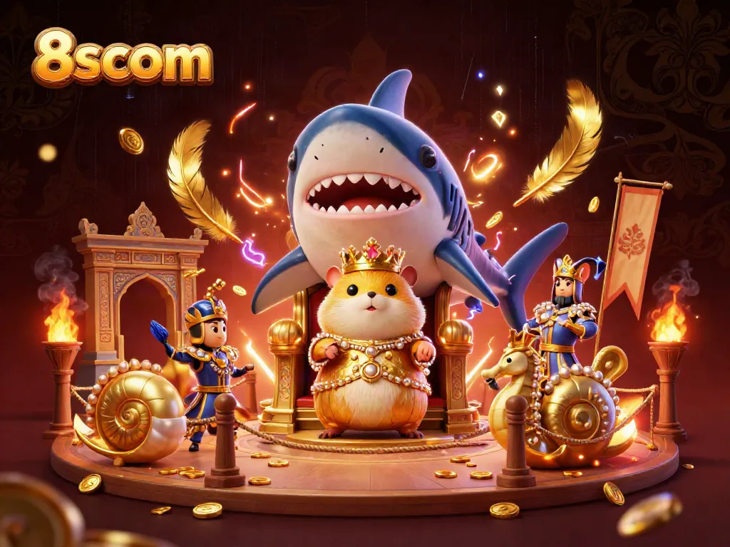 Experience high-stakes thrills with the golden hamster king at 8scom's vibrant casino.
