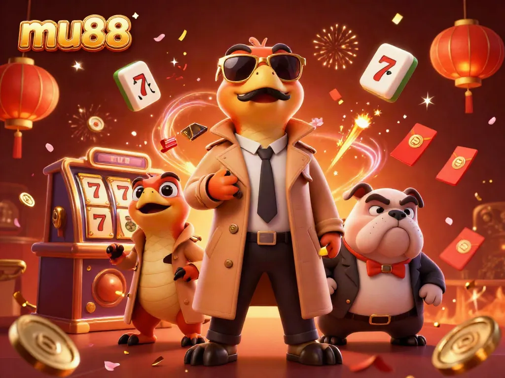 mu88 three raptors in a trench coat ready to gamble, with vibrant casino elements and a bouncer.