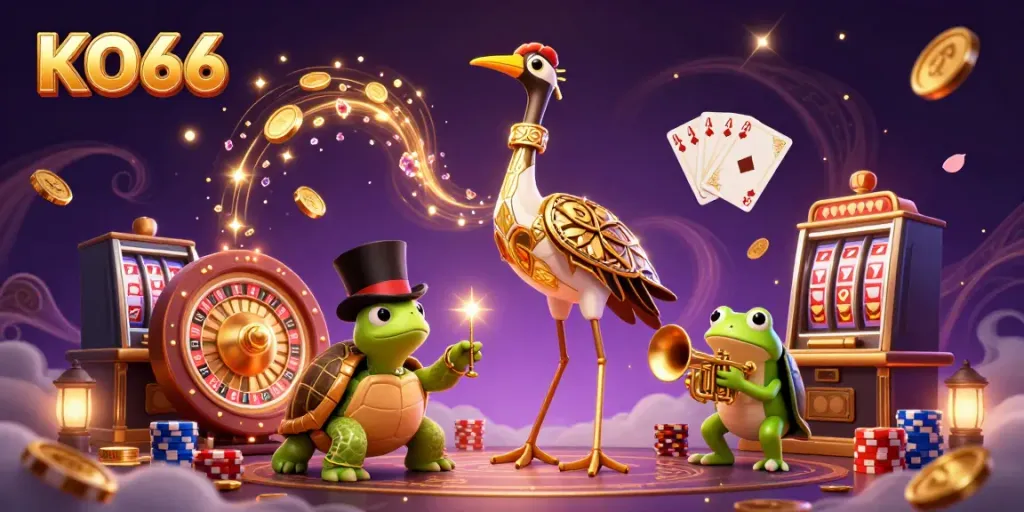 Experience thrilling gameplay with KO66 featuring vibrant casino elements and captivating characters.