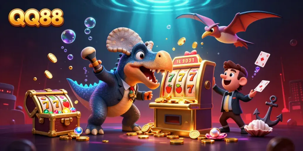 Experience thrilling wins at QQ88 with dynamic slot action and animated casino excitement.