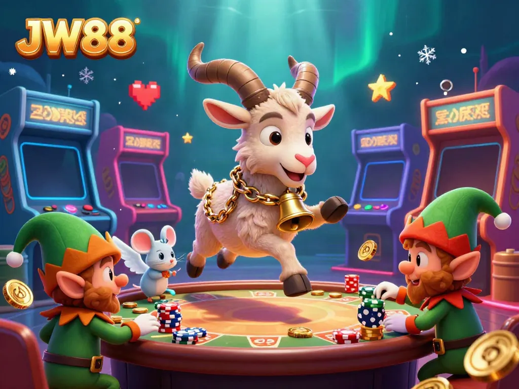 Engage with JW88's vibrant casino experience featuring cartoon characters in a whimsical gaming scene.