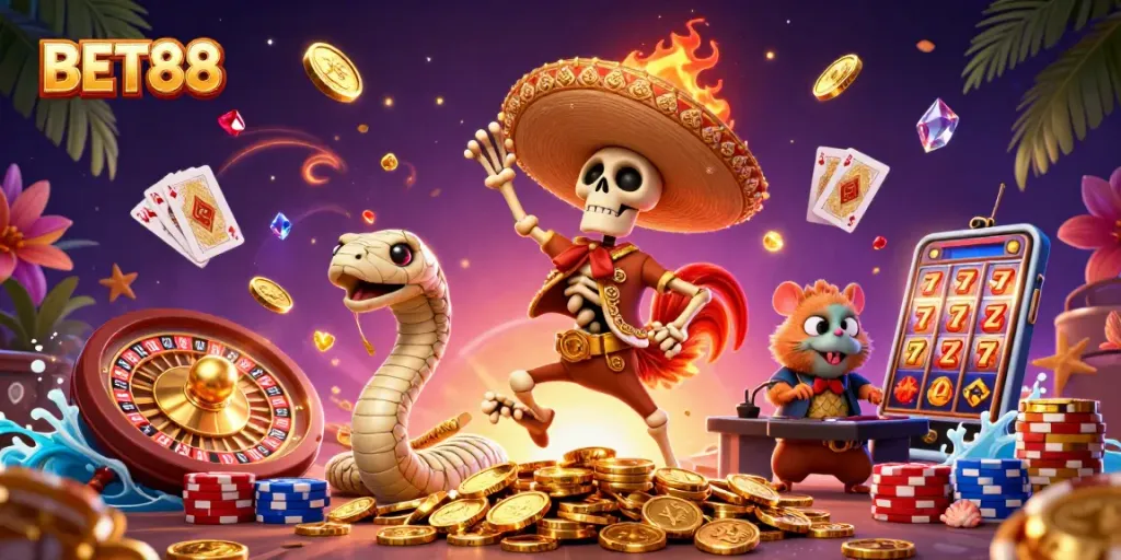 BET88 mang lại cảm giác cá cược sống động với những kẻ cướp vàng và bingo tuyệt vời.