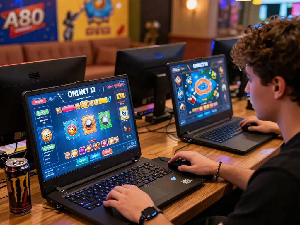 Player enjoying A80 online casino games in an engaging gaming setup.