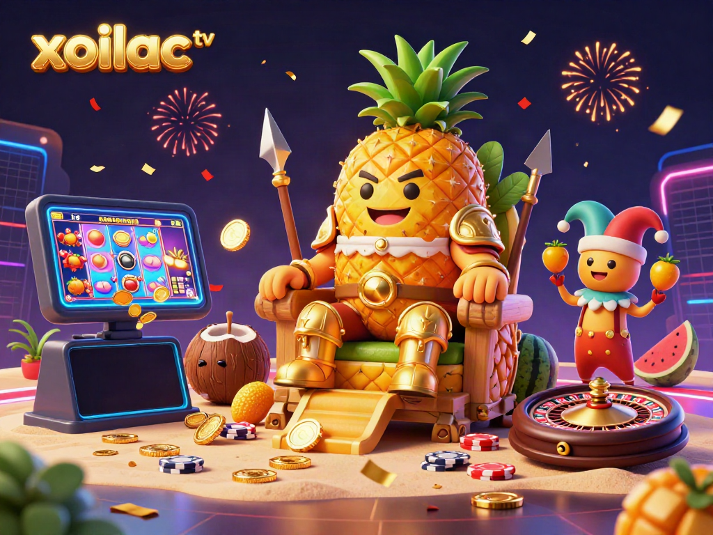 Engage with xoilac tv's immersive casino scene featuring vibrant characters and dynamic games.