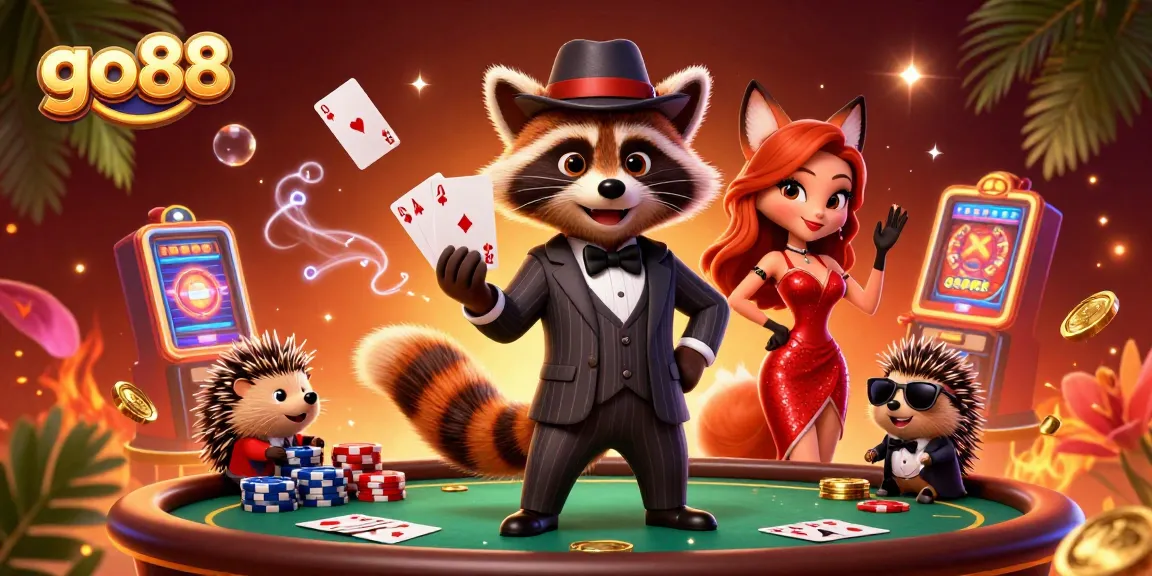 Play poker and win big at go88 with stylish characters and vibrant casino elements.