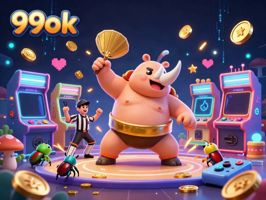 99ok engaging players in thrilling casino action with lively character scene.