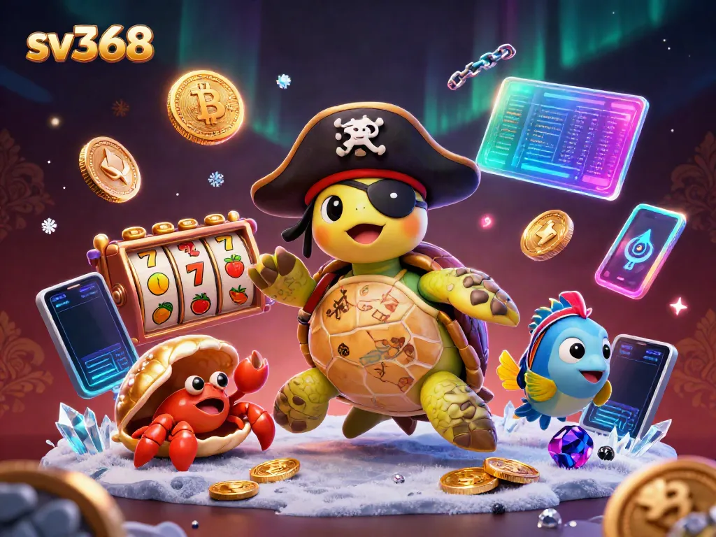 Join the vibrant adventure with sv368 where our pirate turtle and friends dive into the slots experience!