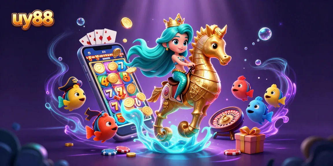 Engage in fun casino experiences at uy88 with colorful slot games and lively mermaid action.